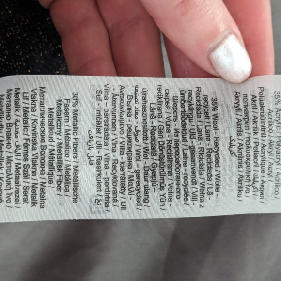 Wool blend black and gold metallic top Selected femme - Picture 6 of 6